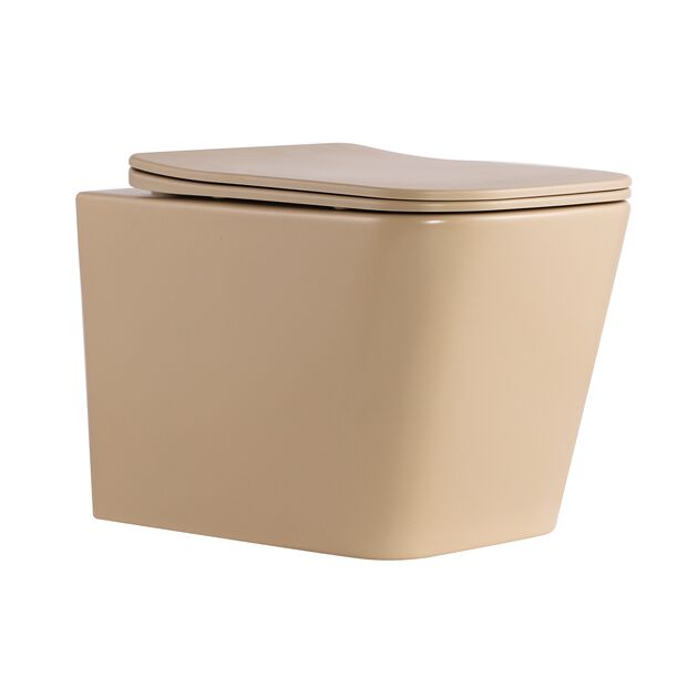 Унитаз подвесной Tern Ultra Quiet 490×365×325 мм, Beige, с сиденьем Slim Duroplast / Soft-close / Quick Release QT17332303ASSB Qtap, фото  | SNABZHENIE.com.ua Унитаз подвесной Tern Ultra Quiet 490×365×325 мм, Beige, с сиденьем Slim Duroplast / Soft-close / Quick Release QT17332303ASSB Qtap, фото  | SNABZHENIE.com.ua