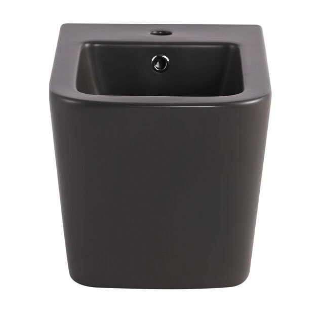 Биде подвесное Qtap Tern 520x350x330 мм, Anthracite QT17551303GAN, фото , изображение 3 | SNABZHENIE.com.ua Биде подвесное Qtap Tern 520x350x330 мм, Anthracite QT17551303GAN, фото , изображение 3 | SNABZHENIE.com.ua