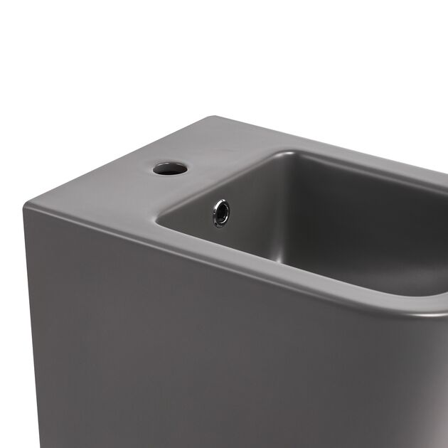 Биде подвесное Qtap Tern 520x350x330 мм, Anthracite QT17551303GAN, фото , изображение 5 | SNABZHENIE.com.ua Биде подвесное Qtap Tern 520x350x330 мм, Anthracite QT17551303GAN, фото , изображение 5 | SNABZHENIE.com.ua