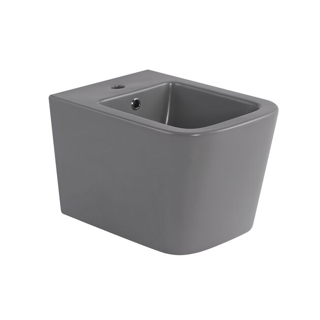 Биде подвесное Qtap Tern 520x350x330 мм, Stone grey QT17551303GSG, фото  | SNABZHENIE.com.ua Биде подвесное Qtap Tern 520x350x330 мм, Stone grey QT17551303GSG, фото  | SNABZHENIE.com.ua