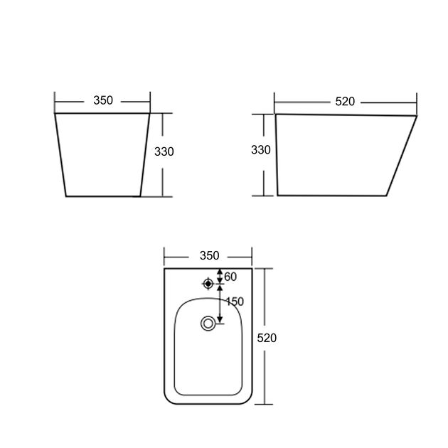 Биде подвесное Qtap Tern 520x350x330 мм, Stone grey QT17551303GSG, фото , изображение 2 | SNABZHENIE.com.ua Биде подвесное Qtap Tern 520x350x330 мм, Stone grey QT17551303GSG, фото , изображение 2 | SNABZHENIE.com.ua