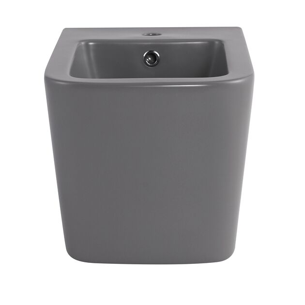 Биде подвесное Qtap Tern 520x350x330 мм, Stone grey QT17551303GSG, фото , изображение 3 | SNABZHENIE.com.ua Биде подвесное Qtap Tern 520x350x330 мм, Stone grey QT17551303GSG, фото , изображение 3 | SNABZHENIE.com.ua
