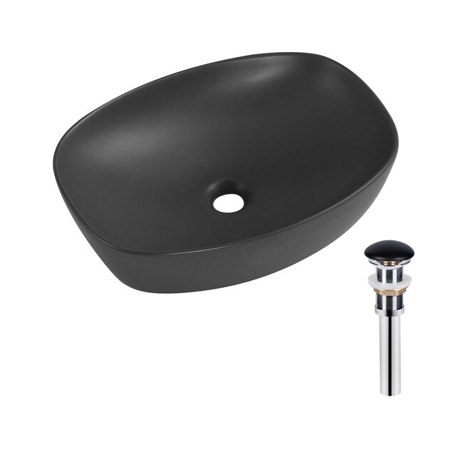 Раковина накладная Qtap Robin 500х380х140 мм, Anthracite, прямоугольная, с донным клапаном QT04116302AN, фото  | SNABZHENIE.com.ua Раковина накладная Qtap Robin 500х380х140 мм, Anthracite, прямоугольная, с донным клапаном QT04116302AN, фото  | SNABZHENIE.com.ua