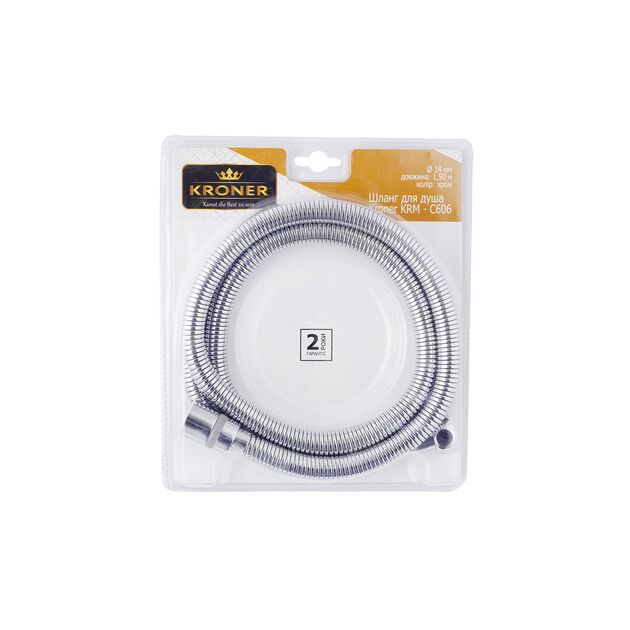 Шланг для душа Kroner KRM - C606, 150 см, антискручивание, фото , изображение 3 | SNABZHENIE.com.ua Шланг для душа Kroner KRM - C606, 150 см, антискручивание, фото , изображение 3 | SNABZHENIE.com.ua