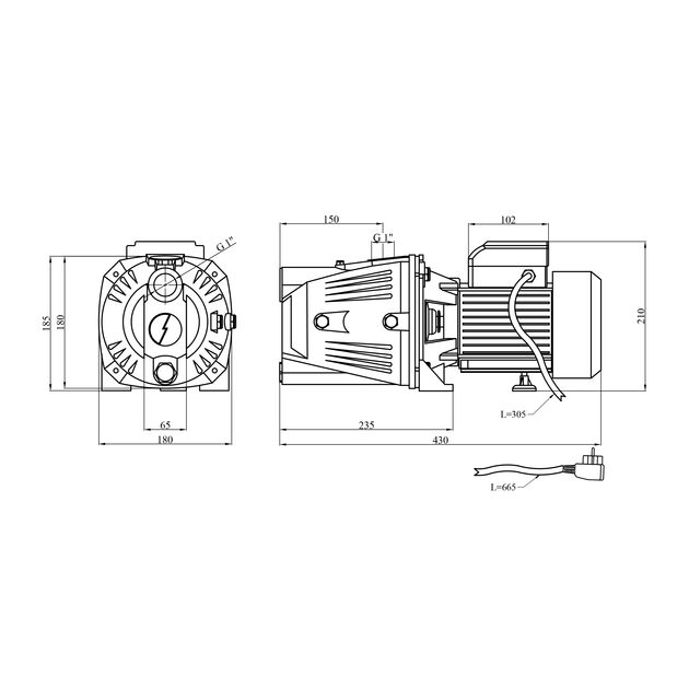 Насос поверхневий Forwater JET 100L 1,1 кВт, фото , зображення 2 | SNABZHENIE.com.ua Насос поверхневий Forwater JET 100L 1,1 кВт, фото , зображення 2 | SNABZHENIE.com.ua
