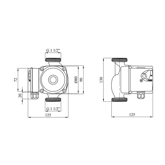 Насос циркуляційний Forwater GPD 25/6-130 (Grundfos), фото , зображення 2 | SNABZHENIE.com.ua