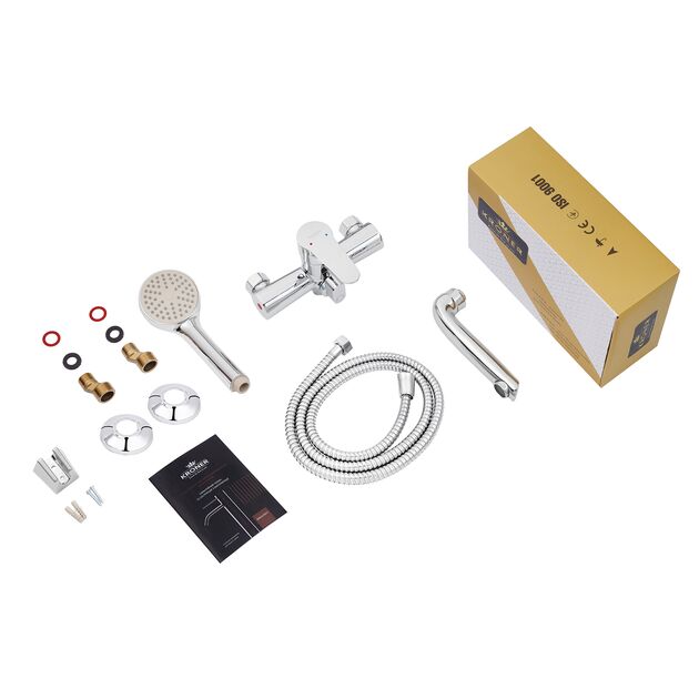 Змішувач для ванни Kroner KRM Elbe - C060, фото , зображення 8 | SNABZHENIE.com.ua