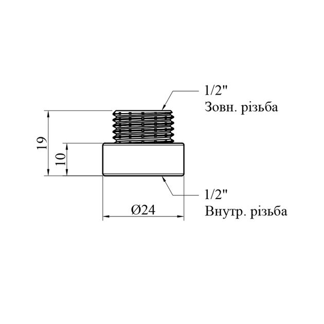 Удлинитель Karro 1/2 ВН, 10 мм, хромированный KR-3209, фото , изображение 2 | SNABZHENIE.com.ua Удлинитель Karro 1/2 ВН, 10 мм, хромированный KR-3209, фото , изображение 2 | SNABZHENIE.com.ua