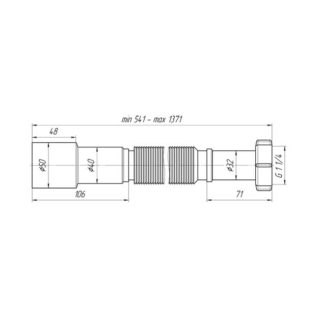 Гофра ANIplast 1 1/4''х40/50 мм 800-1550 мм K216, фото , зображення 2 | SNABZHENIE.com.ua Гофра ANIplast 1 1/4''х40/50 мм 800-1550 мм K216, фото , зображення 2 | SNABZHENIE.com.ua