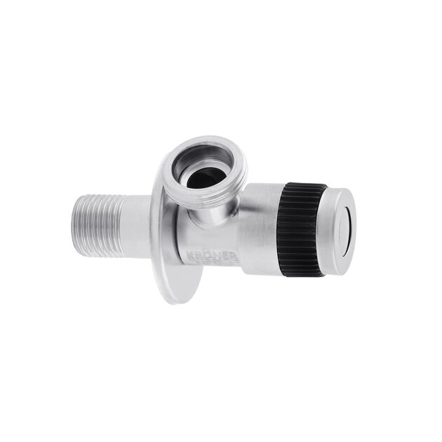 Кран приборный Kroner KRP Edelstahl Klassisch - ESG102 1/2"х3/4" НН, фото  | SNABZHENIE.com.ua