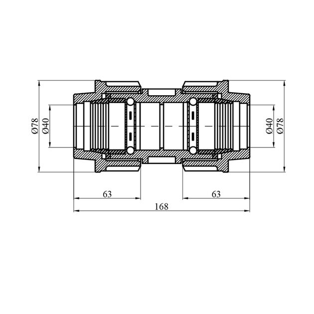Муфта ПЭ Rozma 40х40 мм, фото , изображение 2 | SNABZHENIE.com.ua Муфта ПЭ Rozma 40х40 мм, фото , изображение 2 | SNABZHENIE.com.ua