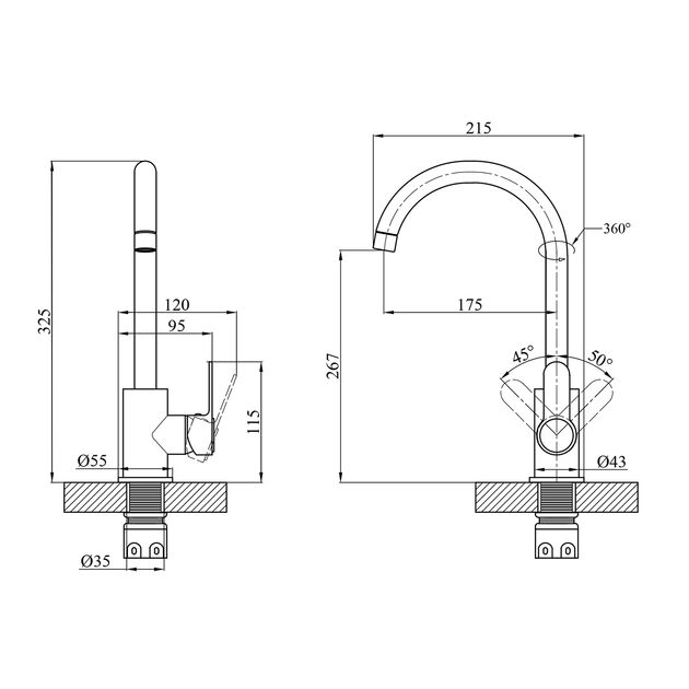 Смеситель для кухни Agua Acero INOX035CR, фото , изображение 2 | SNABZHENIE.com.ua Смеситель для кухни Agua Acero INOX035CR, фото , изображение 2 | SNABZHENIE.com.ua