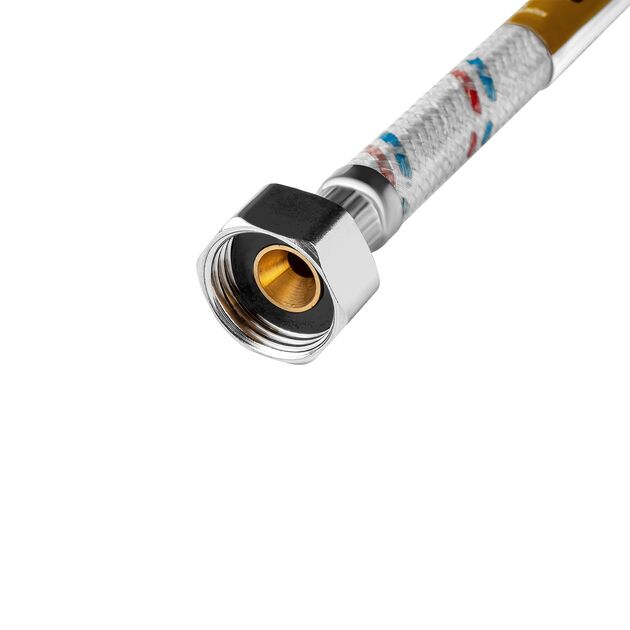 Гибкая подводка для подключения воды Kroner KRM 1/2" ВВ 50 см в нейлоновой оплетке покрытой ПВХ, фото , зображення 3 | SNABZHENIE.com.ua Гибкая подводка для подключения воды Kroner KRM 1/2" ВВ 50 см в нейлоновой оплетке покрытой ПВХ, фото , зображення 3 | SNABZHENIE.com.ua