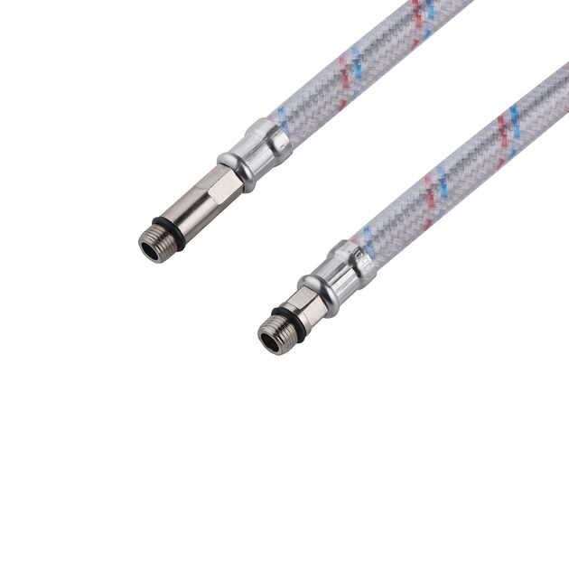 Гибкая подводка для смесителя Kroner KRM 1/2хМ10 50 см, ПВХ (пара), фото , изображение 3 | SNABZHENIE.com.ua