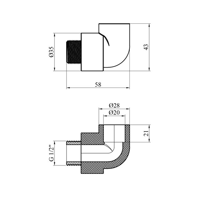 Колено PPR Baux 20х1/2" РН, фото , изображение 2 | SNABZHENIE.com.ua Колено PPR Baux 20х1/2" РН, фото , изображение 2 | SNABZHENIE.com.ua