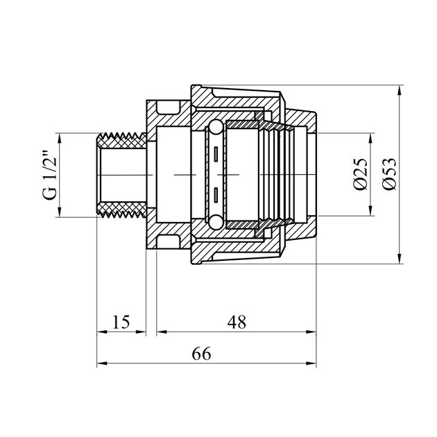 Муфта ПЭ SPT 25х1/2 РН, фото , изображение 2 | SNABZHENIE.com.ua Муфта ПЭ SPT 25х1/2 РН, фото , изображение 2 | SNABZHENIE.com.ua