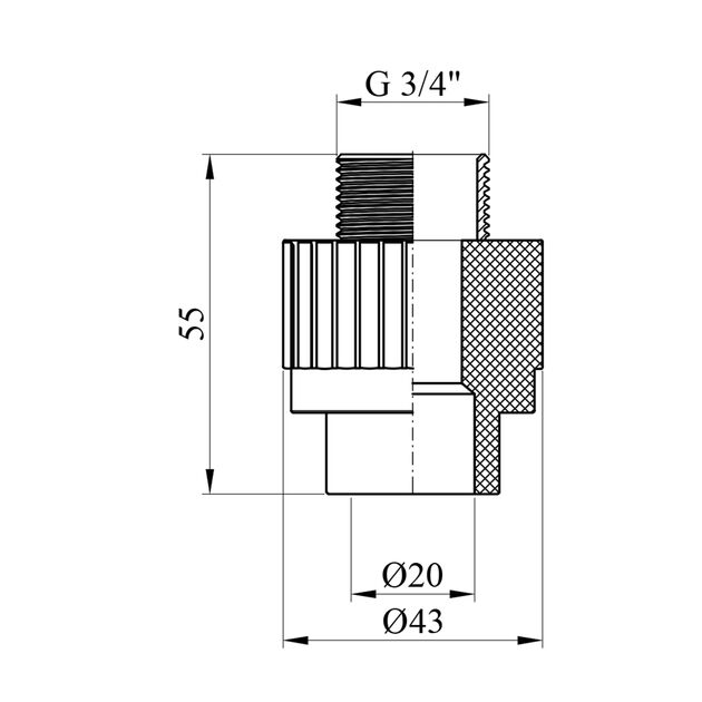 Муфта PPR Rozma 20x3/4" РН, фото , изображение 2 | SNABZHENIE.com.ua Муфта PPR Rozma 20x3/4" РН, фото , изображение 2 | SNABZHENIE.com.ua