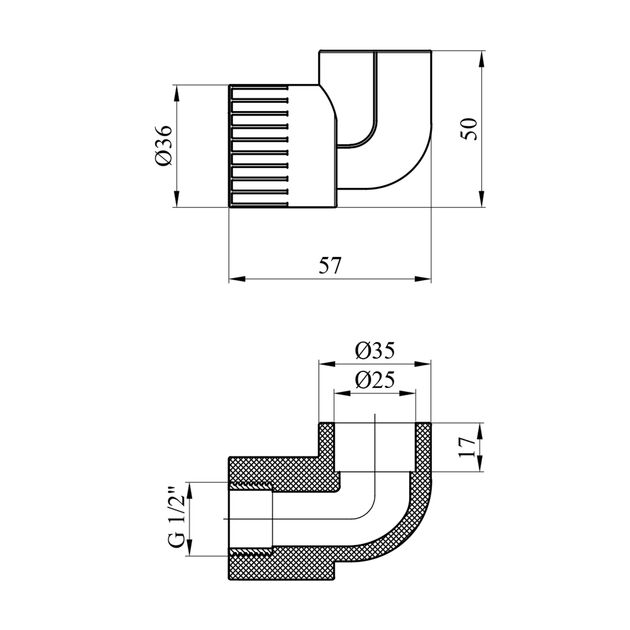 Колено PPR Rozma 25x1/2 РВ, фото , изображение 2 | SNABZHENIE.com.ua Колено PPR Rozma 25x1/2 РВ, фото , изображение 2 | SNABZHENIE.com.ua