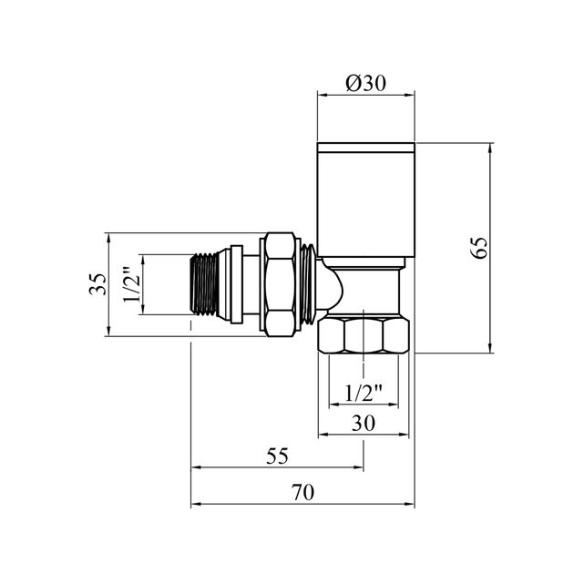 Комплект радіаторних кутових кранів верхніх Karro 1/2 ВН хромовані KR-32001, фото , зображення 2 | SNABZHENIE.com.ua Комплект радіаторних кутових кранів верхніх Karro 1/2 ВН хромовані KR-32001, фото , зображення 2 | SNABZHENIE.com.ua