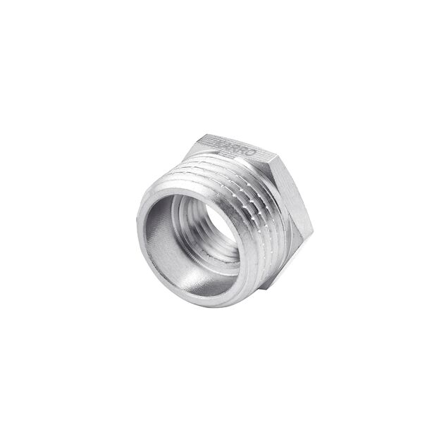 Футорка Karro 3/4х1/2 НВ нікельована KR-3115, фото  | SNABZHENIE.com.ua Футорка Karro 3/4х1/2 НВ нікельована KR-3115, фото  | SNABZHENIE.com.ua