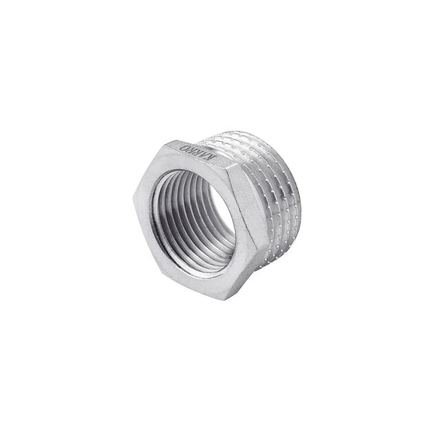 Футорка Karro 1х1/2 НВ никелированная KR-3115, фото , изображение 3 | SNABZHENIE.com.ua Футорка Karro 1х1/2 НВ никелированная KR-3115, фото , изображение 3 | SNABZHENIE.com.ua