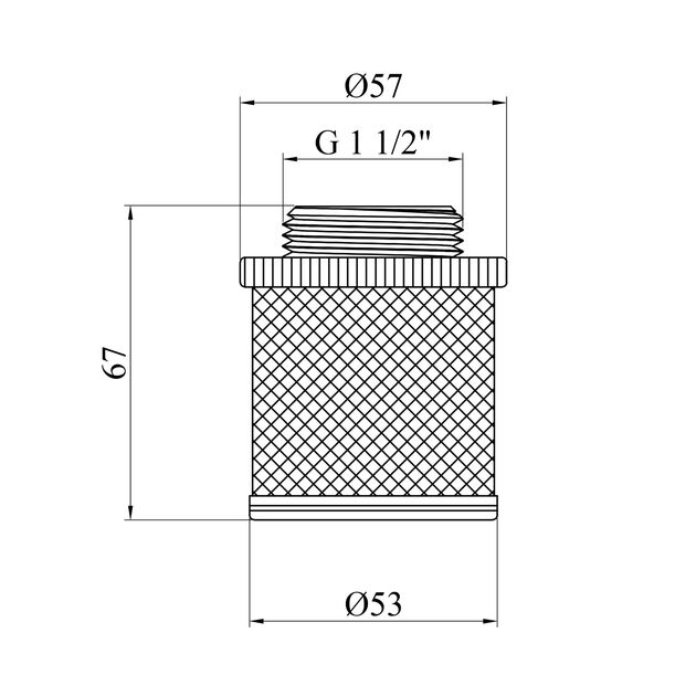 Сітка для зворотного клапана Karro 1 1/2 нержавіюча сталь KR-6122, фото , зображення 2 | SNABZHENIE.com.ua