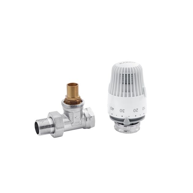 Кран термостатичний прямий з термоголовкою Karro RTL 1/2 ВН KR-2004+2152 никельований, фото , зображення 4 | SNABZHENIE.com.ua Кран термостатичний прямий з термоголовкою Karro RTL 1/2 ВН KR-2004+2152 никельований, фото , зображення 4 | SNABZHENIE.com.ua