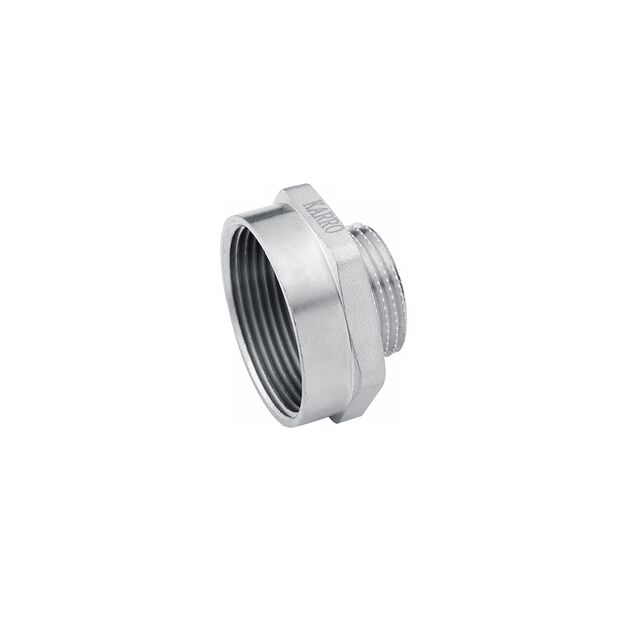 Переходник Karro 1/2х3/8 ВН никельований KR-3117, фото  | SNABZHENIE.com.ua Переходник Karro 1/2х3/8 ВН никельований KR-3117, фото  | SNABZHENIE.com.ua