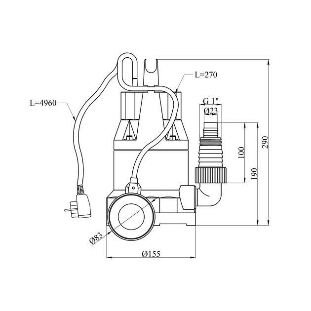 Насос дренажний Forwater QDP 9-8-0,75 кВт, фото , зображення 2 | SNABZHENIE.com.ua