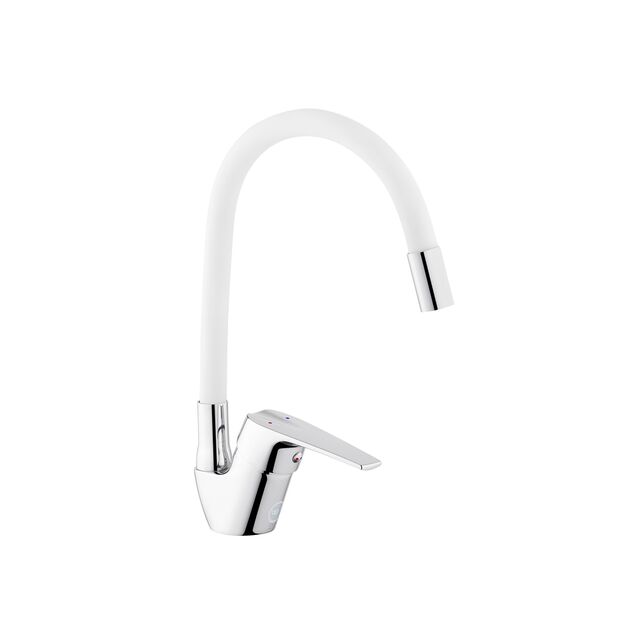 Смеситель для кухни Kroner KRM Odra C032WHI, фото  | SNABZHENIE.com.ua Смеситель для кухни Kroner KRM Odra C032WHI, фото  | SNABZHENIE.com.ua