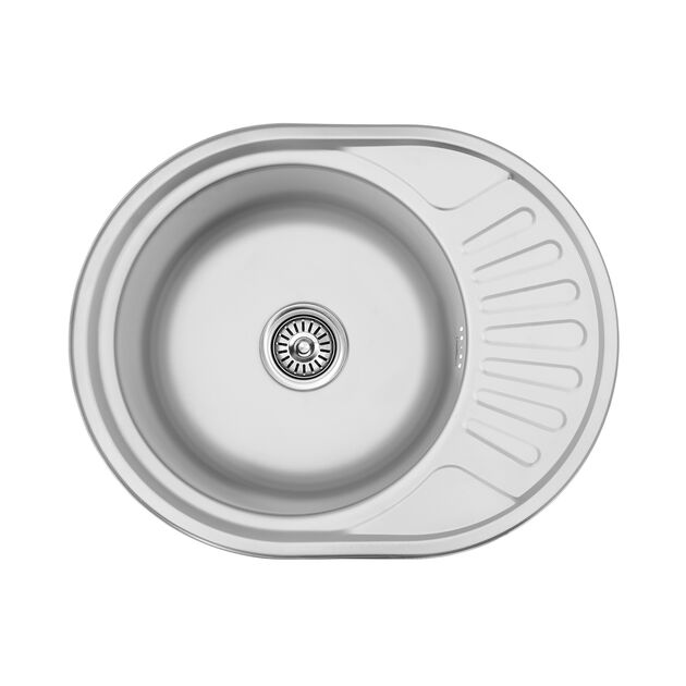 Кухонна мийка Kroner KRP Satin - 5745 (0,6 мм), фото  | SNABZHENIE.com.ua Кухонна мийка Kroner KRP Satin - 5745 (0,6 мм), фото  | SNABZHENIE.com.ua