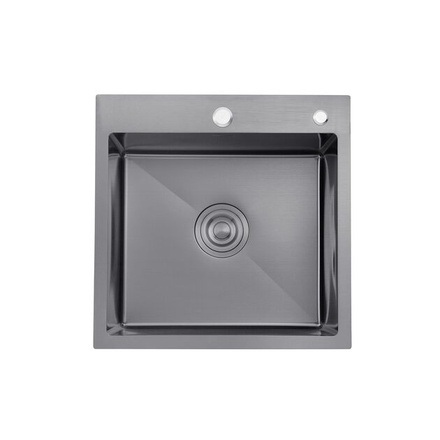 Кухонна мийка Kroner KRP Schwarze - 5050HM PVD (3,0/1,0 мм), фото  | SNABZHENIE.com.ua Кухонна мийка Kroner KRP Schwarze - 5050HM PVD (3,0/1,0 мм), фото  | SNABZHENIE.com.ua