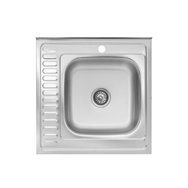 Кухонна миття накладна Kroner KRP Satin - 6060R (0,6 мм), фото  | SNABZHENIE.com.ua Кухонна миття накладна Kroner KRP Satin - 6060R (0,6 мм), фото  | SNABZHENIE.com.ua