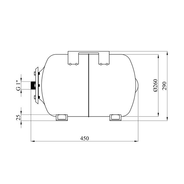 Гидроаккумулятор Forwater горизонтальный 24 л, фото , изображение 2 | SNABZHENIE.com.ua Гидроаккумулятор Forwater горизонтальный 24 л, фото , изображение 2 | SNABZHENIE.com.ua