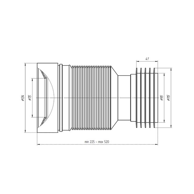 Гофра для унитаза ANIplast D-110 мм 230-500 мм К828, фото , изображение 2 | SNABZHENIE.com.ua Гофра для унитаза ANIplast D-110 мм 230-500 мм К828, фото , изображение 2 | SNABZHENIE.com.ua
