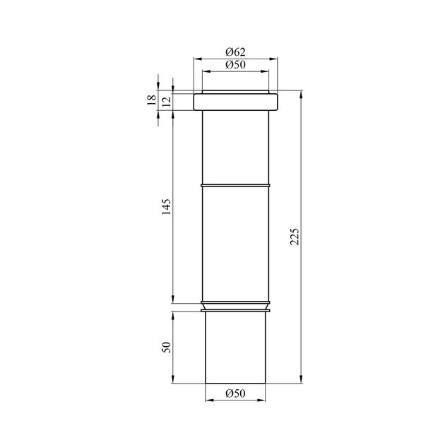 Компенсатор Rozma 50 мм для внутренней канализации, фото , изображение 2 | SNABZHENIE.com.ua