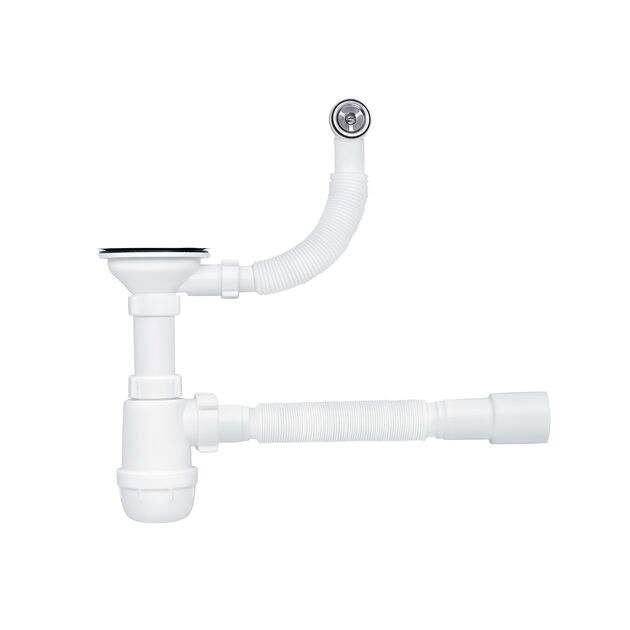 Сифон ANIplast 3 1/2''х40 мм с резьбовым выпуском, круглый перелив, фото  | SNABZHENIE.com.ua Сифон ANIplast 3 1/2''х40 мм с резьбовым выпуском, круглый перелив, фото  | SNABZHENIE.com.ua