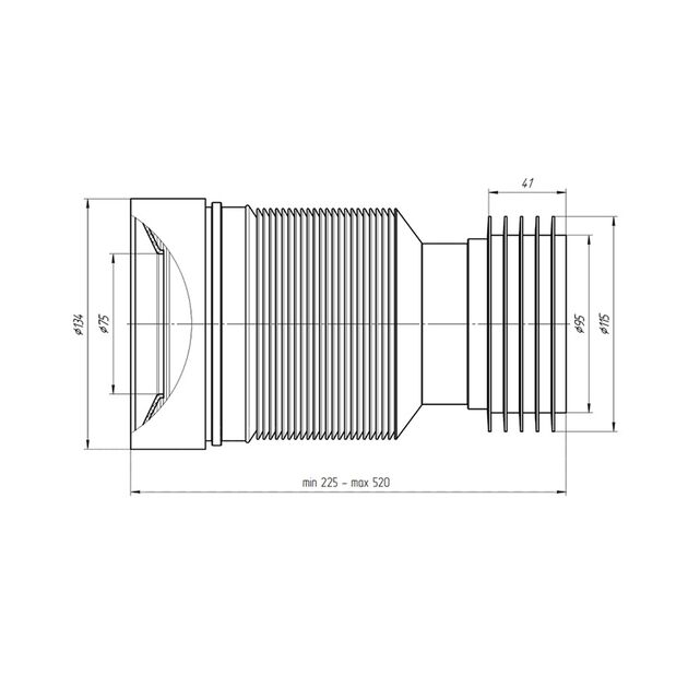 Гофра для унитаза ANIplast D-110 мм 230-500 мм K828R, фото , изображение 2 | SNABZHENIE.com.ua Гофра для унитаза ANIplast D-110 мм 230-500 мм K828R, фото , изображение 2 | SNABZHENIE.com.ua