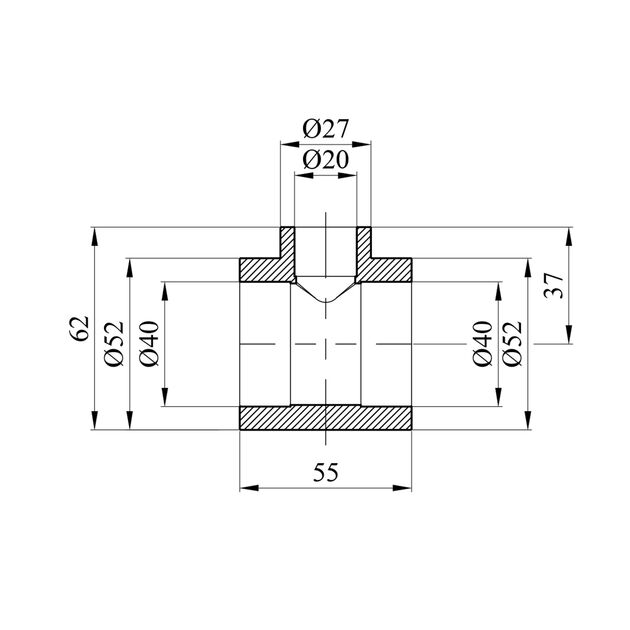 Переходной тройник PPR Rozma 40x20x40 мм, фото , изображение 2 | SNABZHENIE.com.ua Переходной тройник PPR Rozma 40x20x40 мм, фото , изображение 2 | SNABZHENIE.com.ua