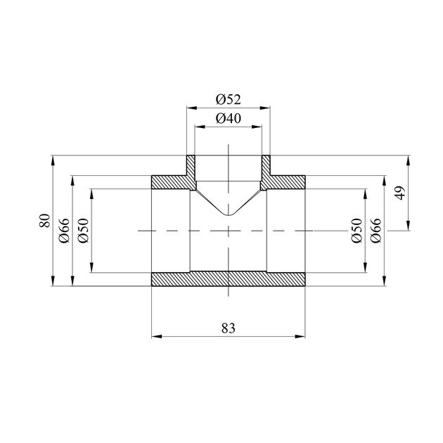 Переходной тройник PPR Rozma 50x40x50 мм, фото , изображение 2 | SNABZHENIE.com.ua Переходной тройник PPR Rozma 50x40x50 мм, фото , изображение 2 | SNABZHENIE.com.ua