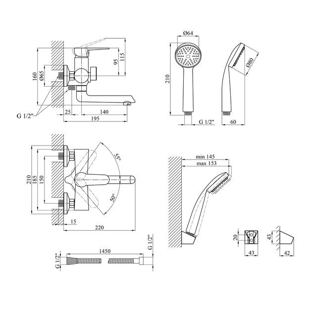 Смеситель для ванны Kroner KRM Elbe N060, фото , изображение 2 | SNABZHENIE.com.ua Смеситель для ванны Kroner KRM Elbe N060, фото , изображение 2 | SNABZHENIE.com.ua