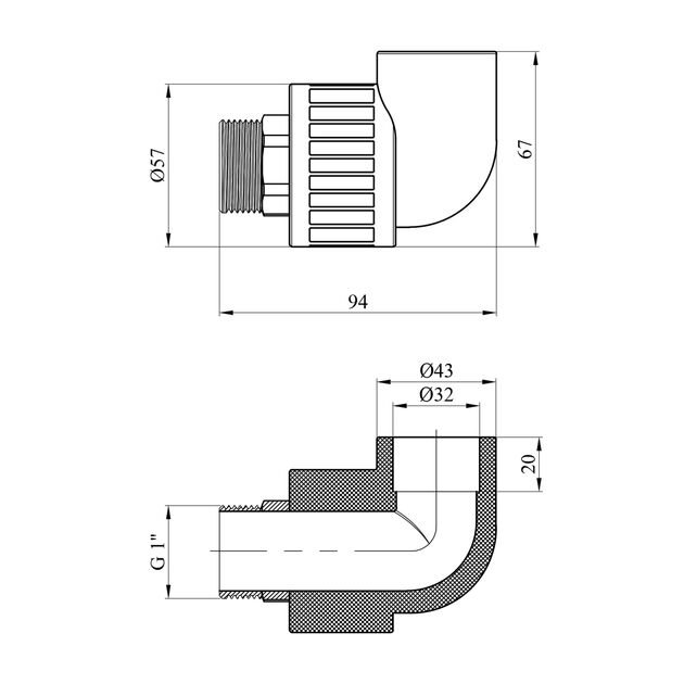 Колено PPR GrandiTherm 32 мм РН, фото , изображение 2 | SNABZHENIE.com.ua Колено PPR GrandiTherm 32 мм РН, фото , изображение 2 | SNABZHENIE.com.ua