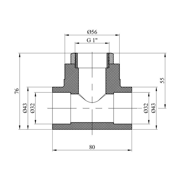Тройник PPR GrandiTherm 32х1/2" РВ, фото , изображение 2 | SNABZHENIE.com.ua Тройник PPR GrandiTherm 32х1/2" РВ, фото , изображение 2 | SNABZHENIE.com.ua