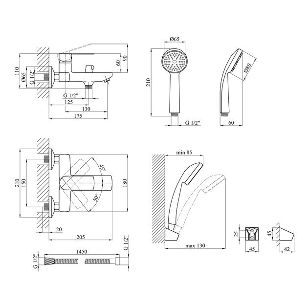 Змішувач для ванни Kroner KRM Fulda - W060, фото , зображення 2 | SNABZHENIE.com.ua Змішувач для ванни Kroner KRM Fulda - W060, фото , зображення 2 | SNABZHENIE.com.ua