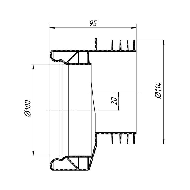 Труба фан. для унитаза ANIplast 115 мм W0410EU, фото , изображение 2 | SNABZHENIE.com.ua Труба фан. для унитаза ANIplast 115 мм W0410EU, фото , изображение 2 | SNABZHENIE.com.ua