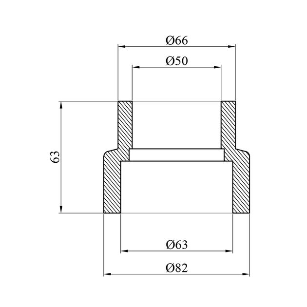 Муфта редукционная PPR Rozma 63x50 мм, фото , изображение 2 | SNABZHENIE.com.ua Муфта редукционная PPR Rozma 63x50 мм, фото , изображение 2 | SNABZHENIE.com.ua