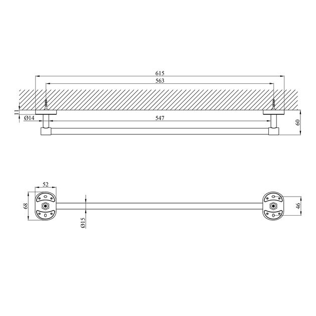 Полотенцедержатель Kroner KRM Elbe - ACC2901, фото , зображення 2 | SNABZHENIE.com.ua