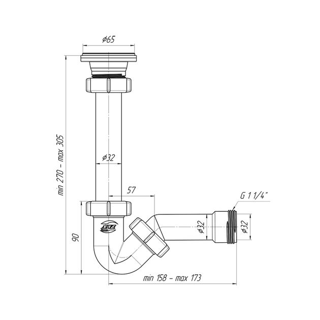 Сифон для биде ANIplast 1 1/4" x 32 мм прямоточный BD1000EU, фото , изображение 2 | SNABZHENIE.com.ua Сифон для биде ANIplast 1 1/4" x 32 мм прямоточный BD1000EU, фото , изображение 2 | SNABZHENIE.com.ua