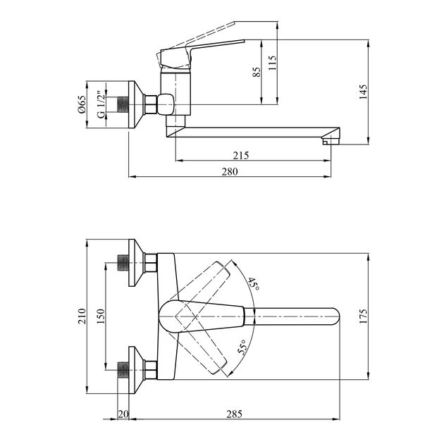 Смеситель для кухни Kroner KRP Brocken С040, фото , изображение 2 | SNABZHENIE.com.ua