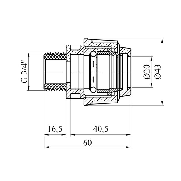 Муфта ПЭ SPT 20х3/4 РН, фото , изображение 2 | SNABZHENIE.com.ua Муфта ПЭ SPT 20х3/4 РН, фото , изображение 2 | SNABZHENIE.com.ua